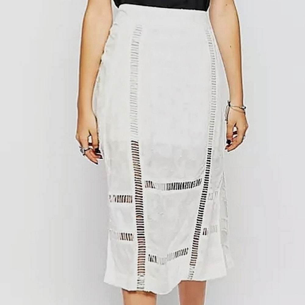 NWT🦋 Free People Love will Save You Midi Skirt, Size 10 - Picture 10 of 12